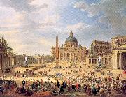 Panini, Giovanni Paolo Departure of Duc de Choiseul from the Piazza di St. Pietro Germany oil painting reproduction